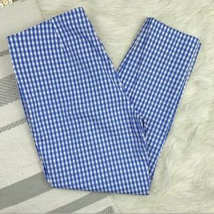 Brooks Brothers Blue Check Ankle Pants Size 10